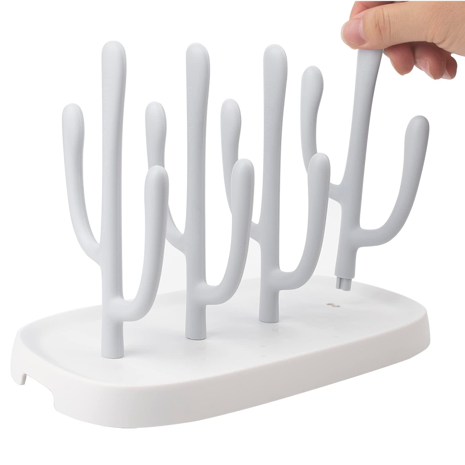 Baby Bottle Drying Rack, Space Saving Bottle Dryer Holder for Bottles, Nipples, Pump Parts, Cups - Image 4