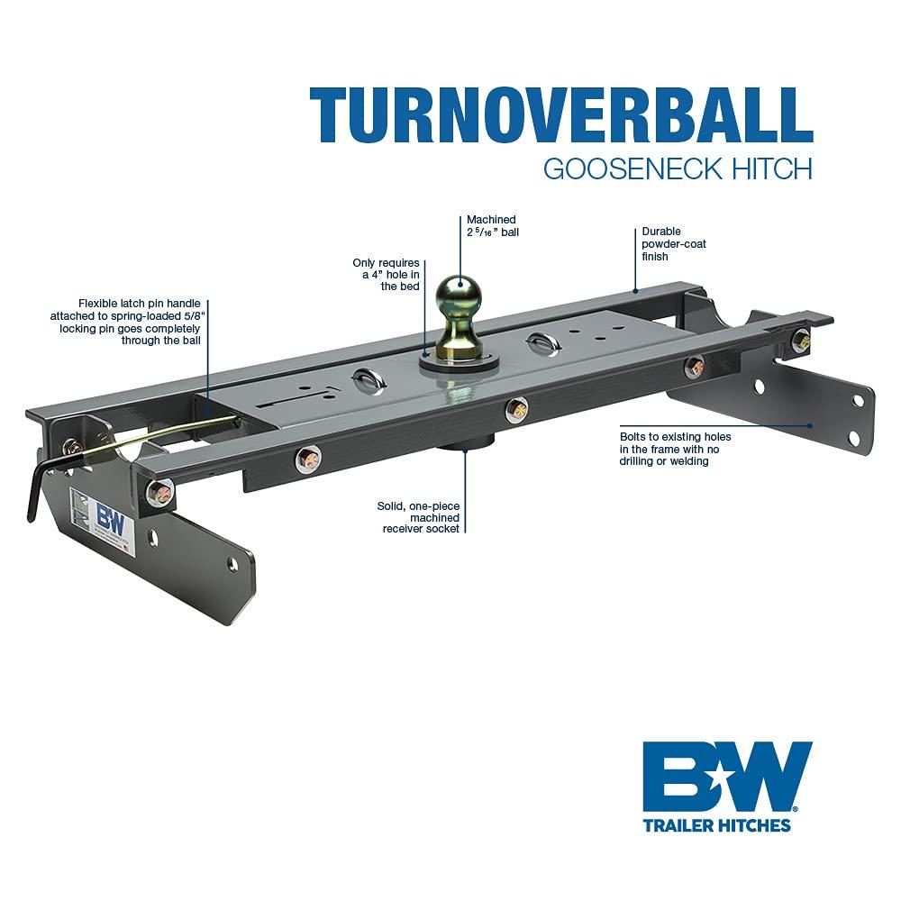 B&W Trailer Hitches Turnoverball Gooseneck Hitch - GNRK1111 - Compatible with 2011-2016 Ford F250 & F350 Trucks - Image 2
