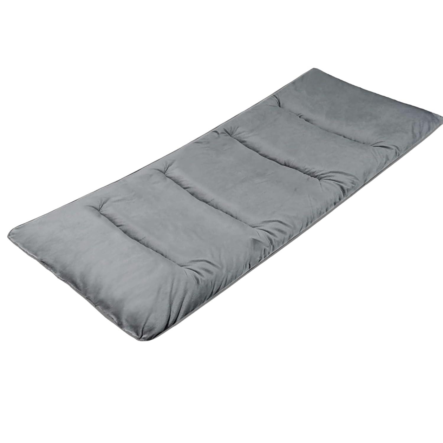 LITA XL Cot Pads for Camping, Soft Comfortable Cotton Thick Sleeping Cot Mattress Pad 72"x26", Grey and Navy Blue (Only Pad) - Image 6