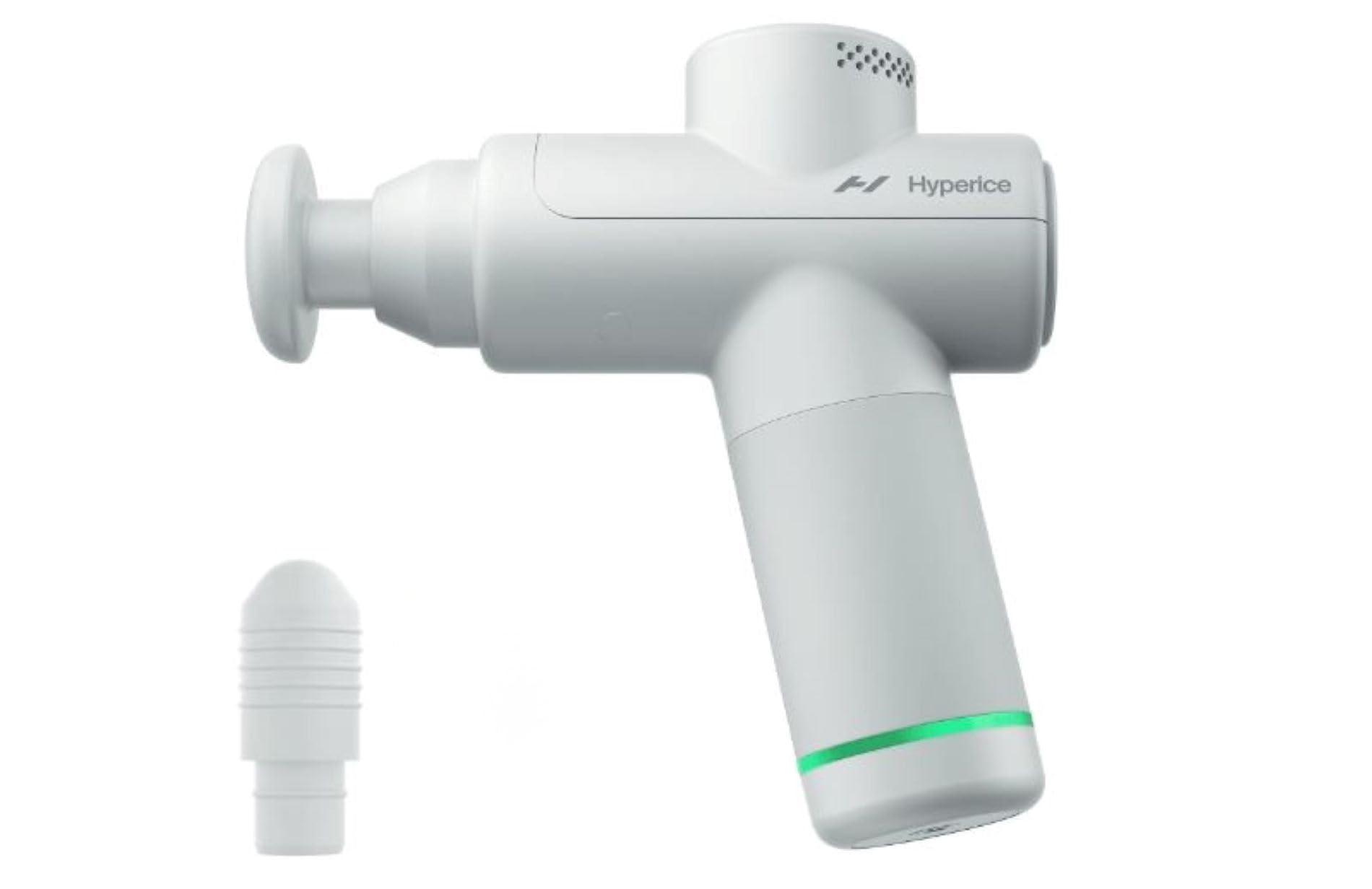 Hyperice Hypervolt Go 2 - Featuring Quiet Glide Technology - Handheld Percussion Massage Gun - 3 Speeds, 2 Interchangeable Heads - Helps Relieve Sore Muscles and Stiffness - FSA and HSA Eligible