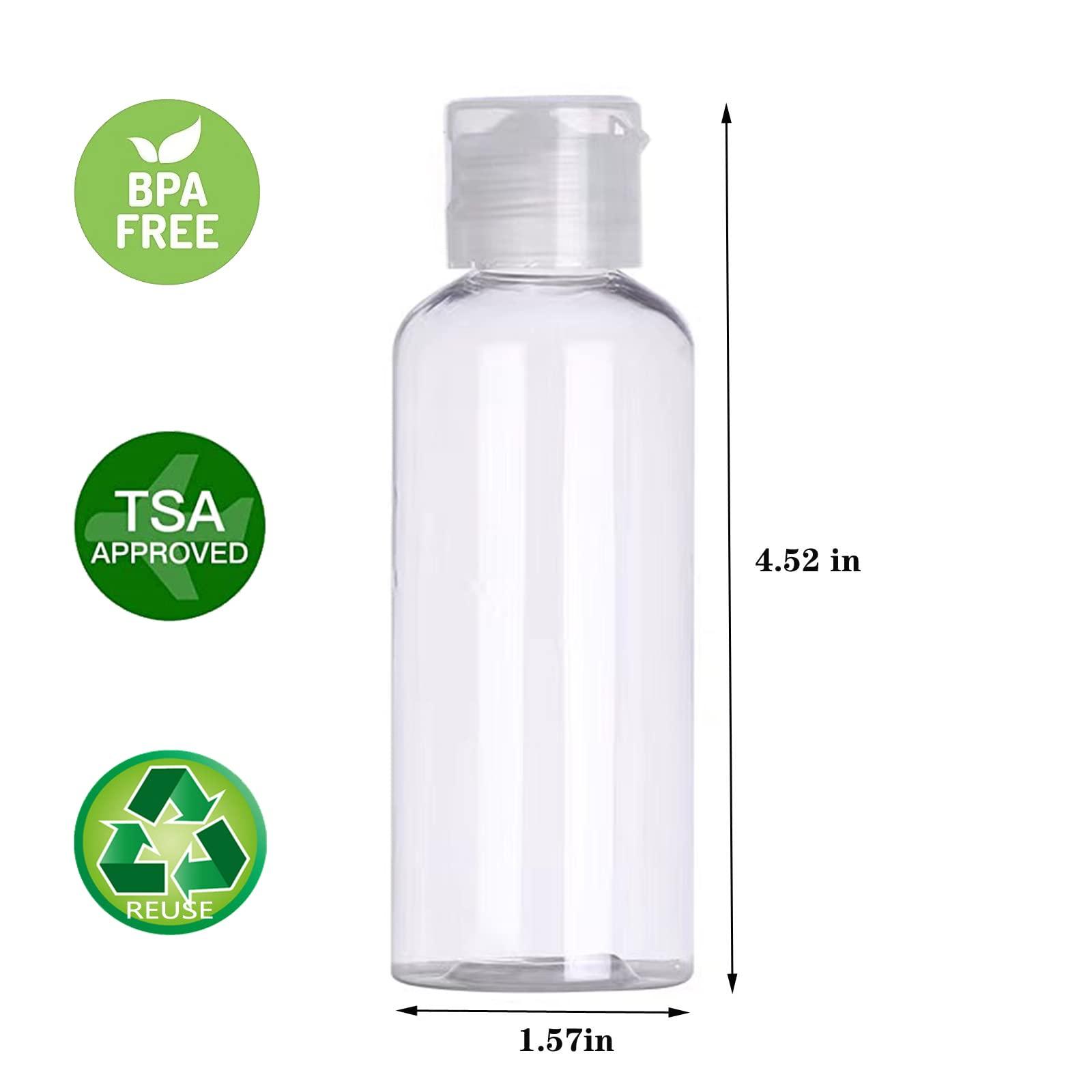 DNSEN 5 Pack 3.4oz Empty Plastic Travel Bottles for Toiletries TSA Approved Leak Proof Squeezable Travel Size Containers Travel Essentials Accessories, clear - Image 3