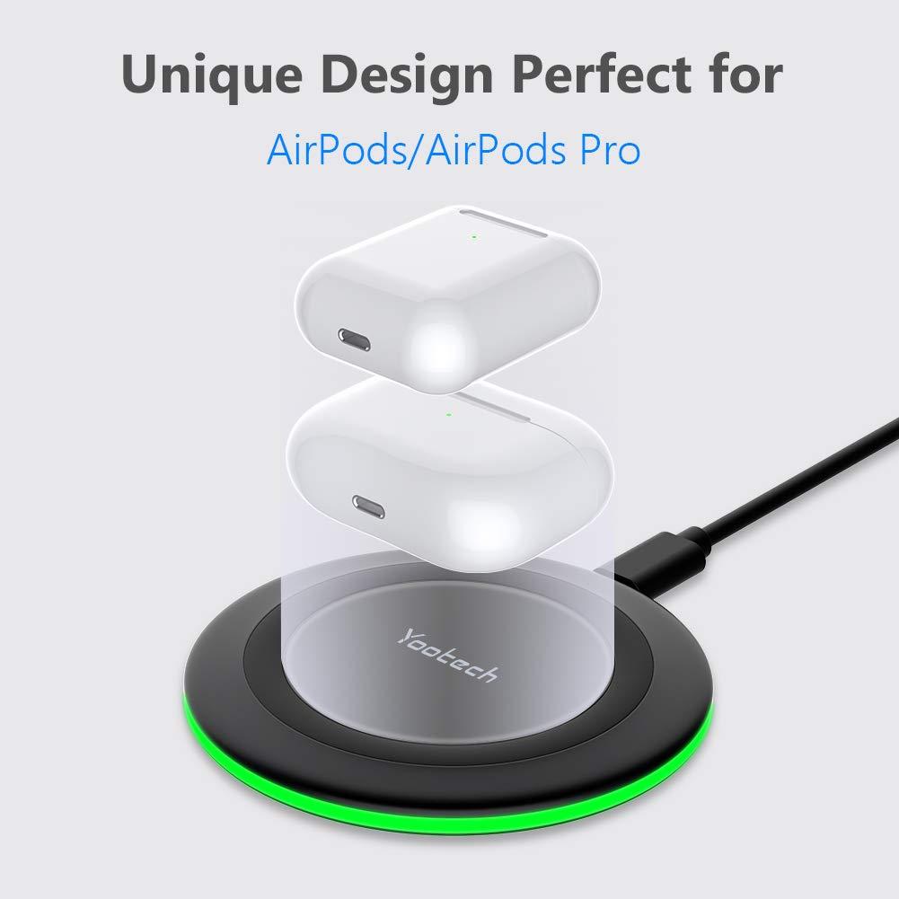 Yootech [2 Pack] Wireless Charger,10W Max Fast Wireless Charging Pad Compatible with iPhone 16e/16/16 Plus/16 Pro Max/15/14/13/SE 2022/12/11/X/8,Samsung Galaxy S23/S22,for AirPods Pro 2(No AC Adapter) - Image 3