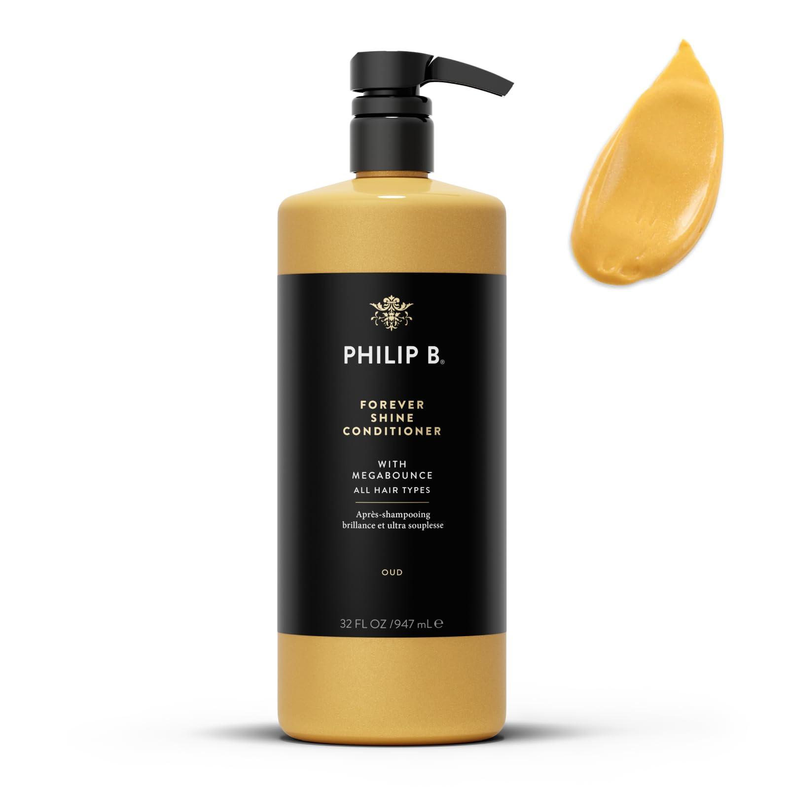 PHILIP B. Forever Shine Hair Conditioner With Notes of Pure Oud, 32 oz. (947 ml) - With Megabounce, Add Volume & Shine for Days, For All Hair Types - Image 1