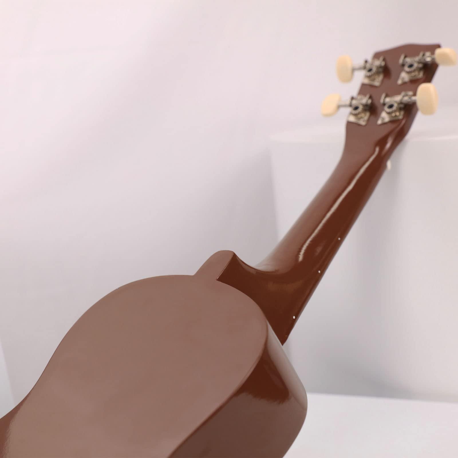 Trendy Soprano Ukulele for Beginners 21 Inch Hawaiian Ukelele for Adult Student Starter (Brown) - Image 8