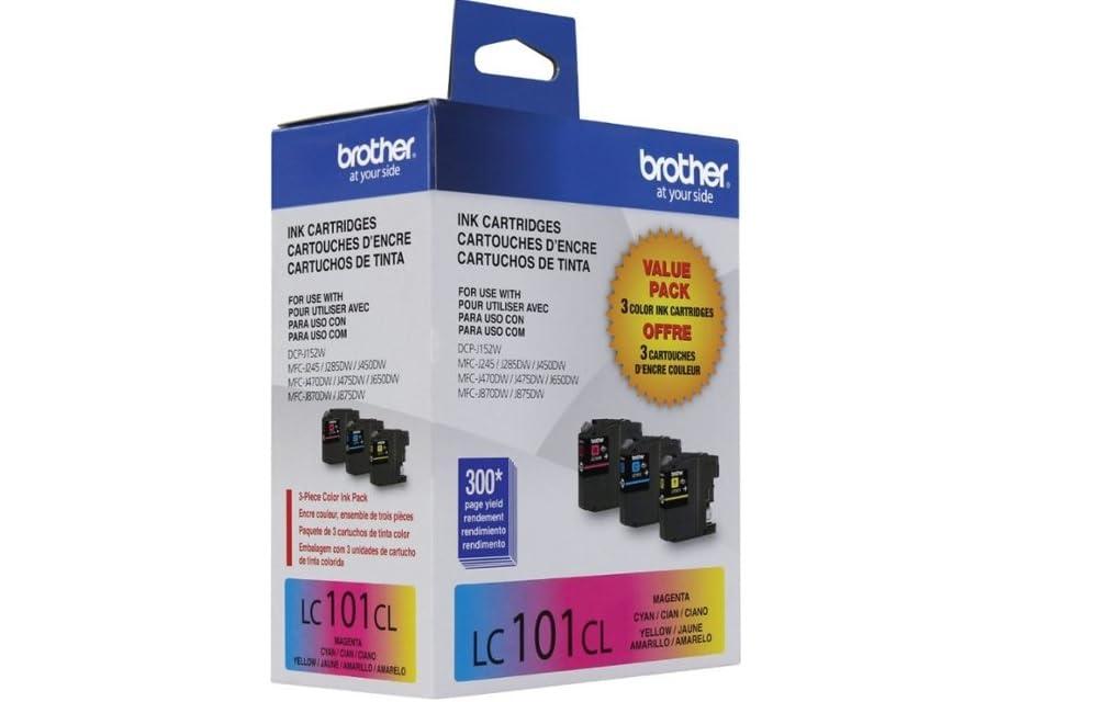 Brother LC101 3PKS Ink Cartridge - Cyan, Magenta, Yellow - 1 Each in Retail Packing - Image 2