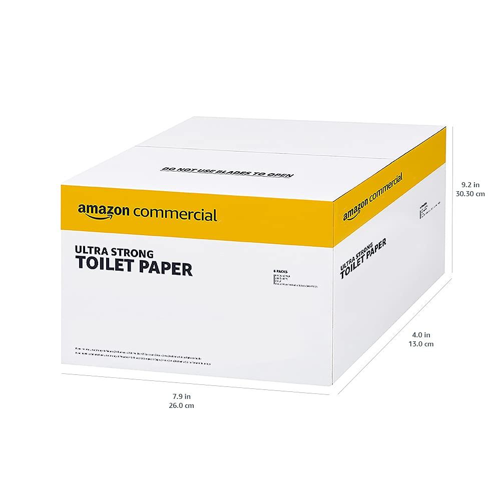 AmazonCommercial FSC Certified 2-Ply White Ultra Strong Toilet Paper, Septic Safe, 286 Sheets per Roll - 36 Rolls - Image 5