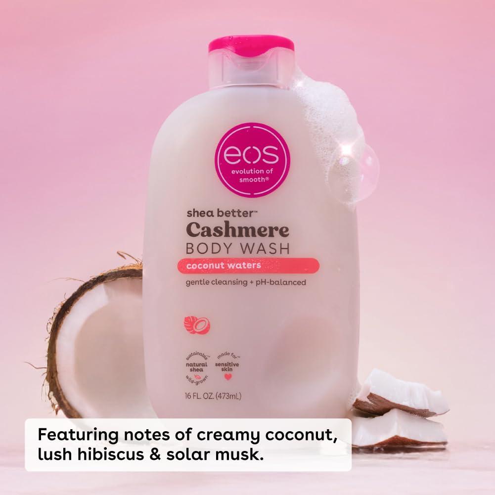 eos Shea Better Cashmere Body Wash, Coconut Waters, Moisturizing, pH Balanced Body Wash, Creamy Gel Formula, Paraben & Phthalate Free, Sensitive Skin, 16 fl oz - Image 3