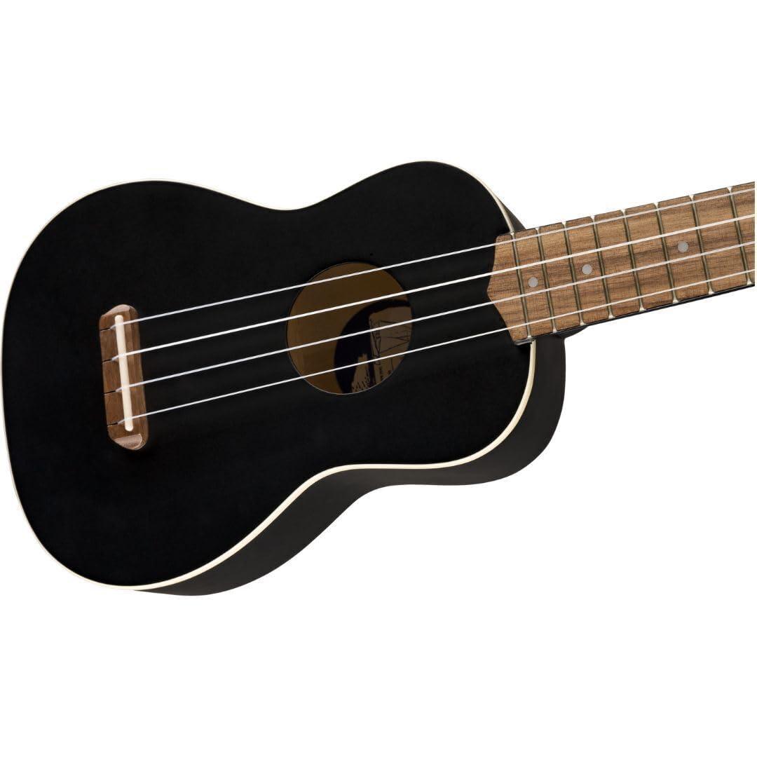 Fender Venice Soprano Ukulele, Black - Image 4