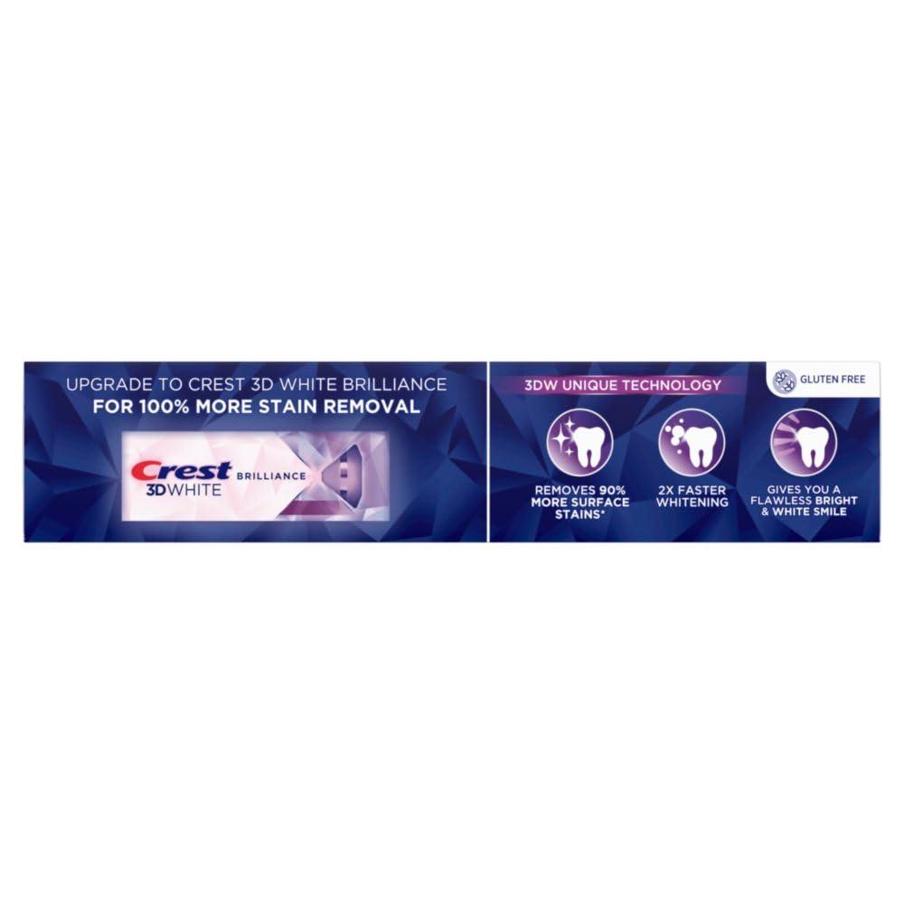 Crest 3D White Advanced Luminous Mint Teeth Whitening Toothpaste, Crest Toothpaste, 3.7 oz Pack of 4 - Helps Remove Surface Stains, Whitens Teeth, Strengthens Tooth Enamel, Protects Against Cavities - Image 10