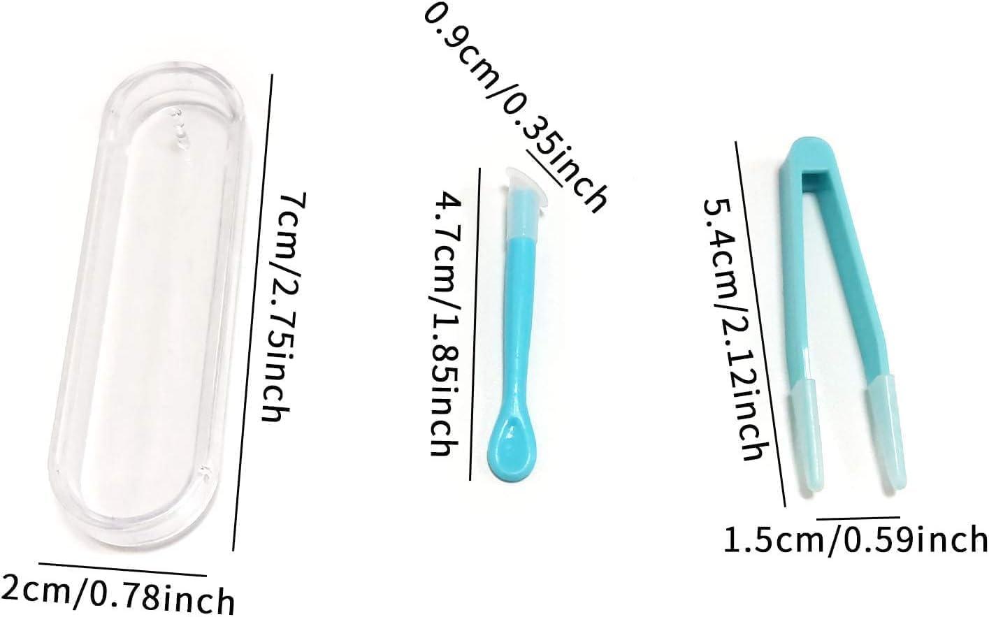 Blue Contact Applicator, Contact Lens Remover Tool, Inserter/Remover+Tweezer with Soft Tip, for Contact Lens Cases Health and Household, Contact Lens Care, Contact Applicator Tool - Image 5