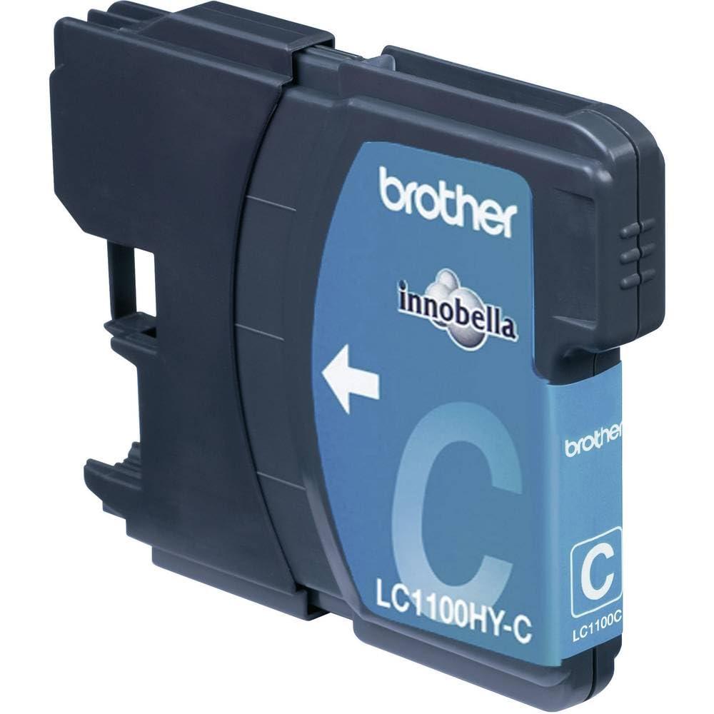 BROTHER LC-1100HYC Inkjet Cartridge, Cyan, Single Pack, High Yield, Includes 1 x Inkjet Cartridge, Genuine Supplies