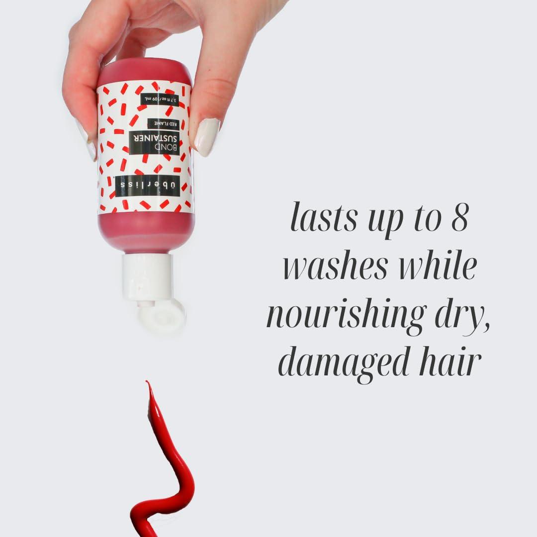 Bond Sustainer Color (Red Flame)- 3.7 ounce - Color Depositing Conditioner - Semi Permanent Direct Dye - Rebuild Broken Bonds - For Healthy Hair - Image 8