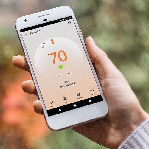 Google Nest Thermostat E - Programmable Smart Thermostat for Home T4000ES - 3rd Generation Nest Thermostat (Frosted White)- Compatible with Alexa - Image 2