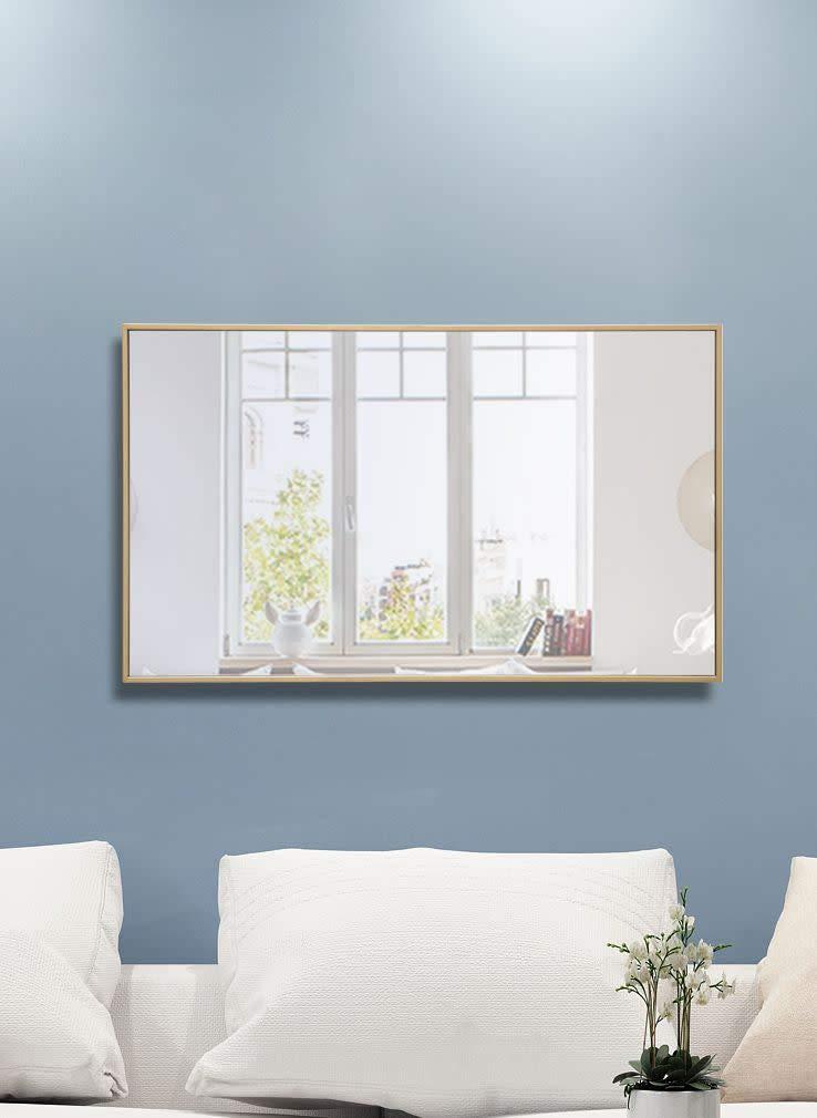 Elegant Decor Monet 40" x 24" Rectangle Metal Frame Mirror in Brass - Image 4