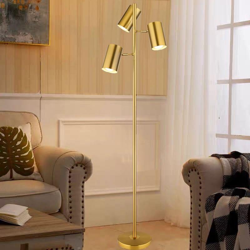 Tree Floor Lamp with 3 Light Bulbs,Gold Standing Tall Pole Lamp with 3 Adjustable Rotating Lights,Farmhouse Floor Lamp for Living Room Bedroom Office,Vintage Standing Lamp 9W E26 LED Bulbs Included - Image 9