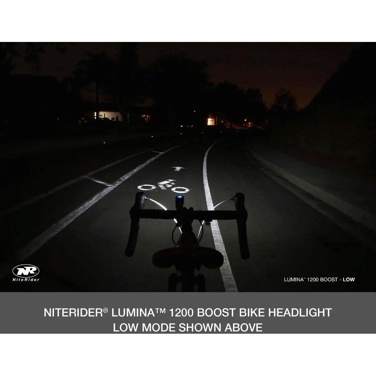 NiteRider Lumina 1200 Boost USB Rechargeable Bike Light Powerful Lumens Bicycle Headlight LED Front Light Easy to Install for Men Women Road Mountain City Commuting Adventure Cycling Safety Flashlight - Image 5