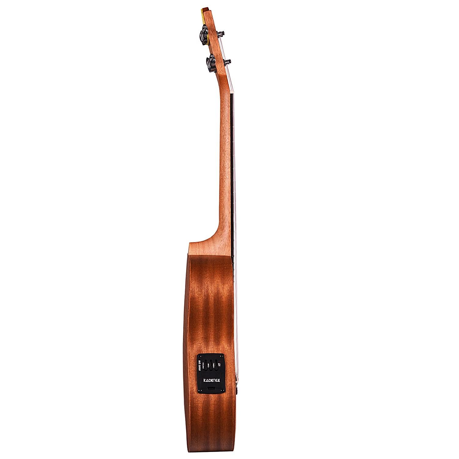 Kadence Concert Ukulele - Mahogany Wooden Ukulele for Beginners (Electro Combo) - Ukulele for Adults, Kids, Players or Professionals - Concert Ukulele with Tuner and Bag - Image 5