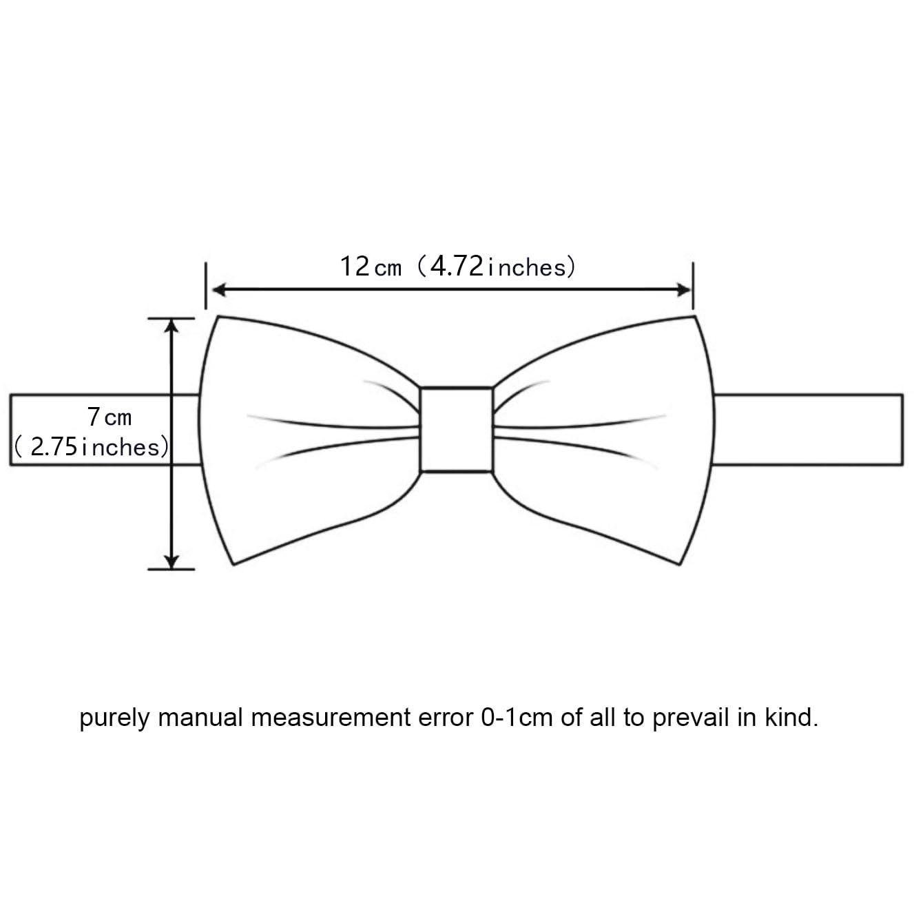 GUSLESON Mens Floral Bow Tie Handkerchief Jacquard Woven Adjustable Pre-Tied Bowties Pocket Square Cufflinks Set - Image 6