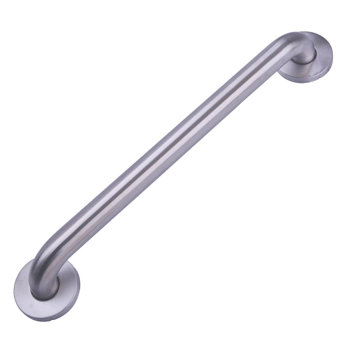 Amazon Basics Bathroom Handicap Safety Grab Bar, 18 Inch Length, 1.25 Inch Diameter, Holds up to 500LBs, ADA Compliant, Stainless Steel