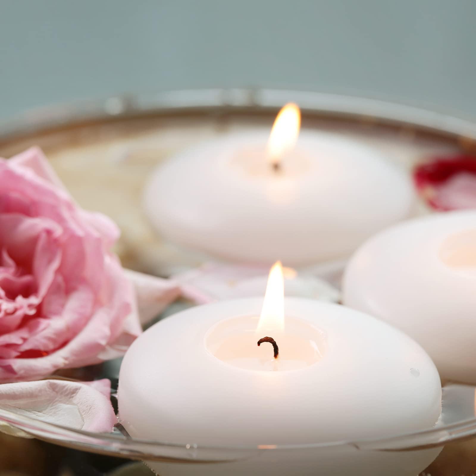 Tuyai (Set of 36) Floating Candles, 3 inch White Dripless Wax Burning Candles, for Weddings, Party, Special Occasions and Home Decorations - Image 4