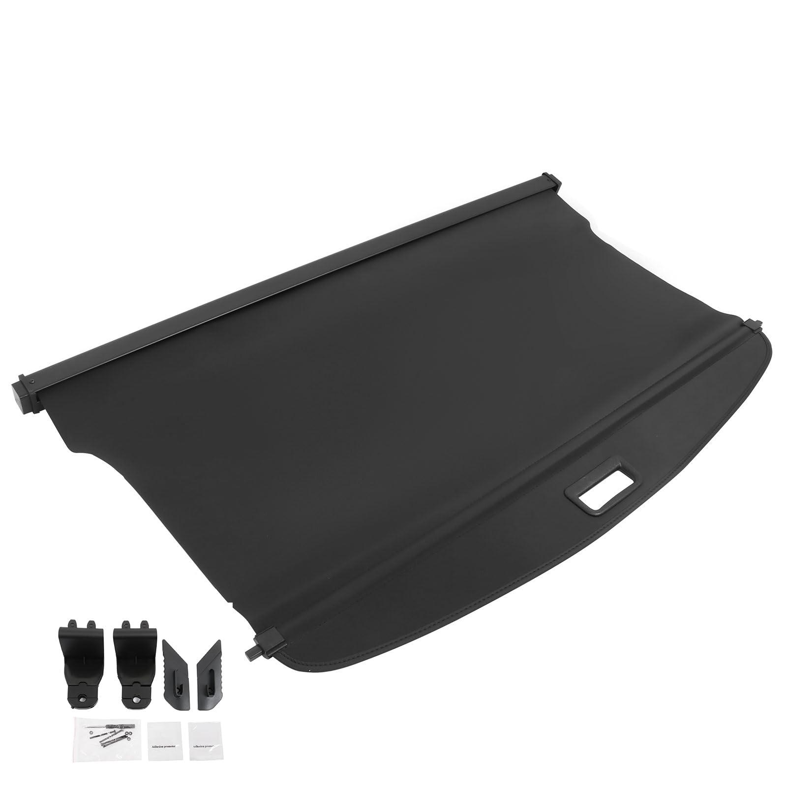 IKON MOTORSPORTS, Rear Cargo Cover Compatible with 2020-2025 Ford Escape, Retractable Rear Trunk Security Cargo Cover Luggage Shade Black Canvas - Image 4
