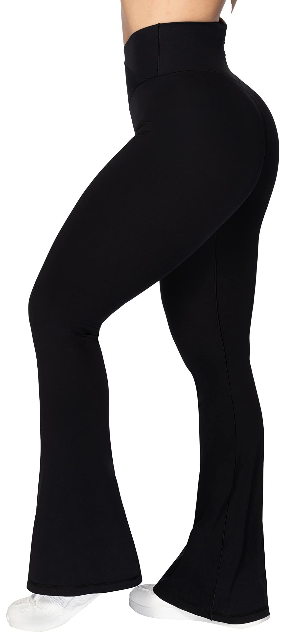 Sunzel Flare Leggings, Crossover Yoga Pants with Tummy Control, High-Waisted and Wide Leg - Image 5