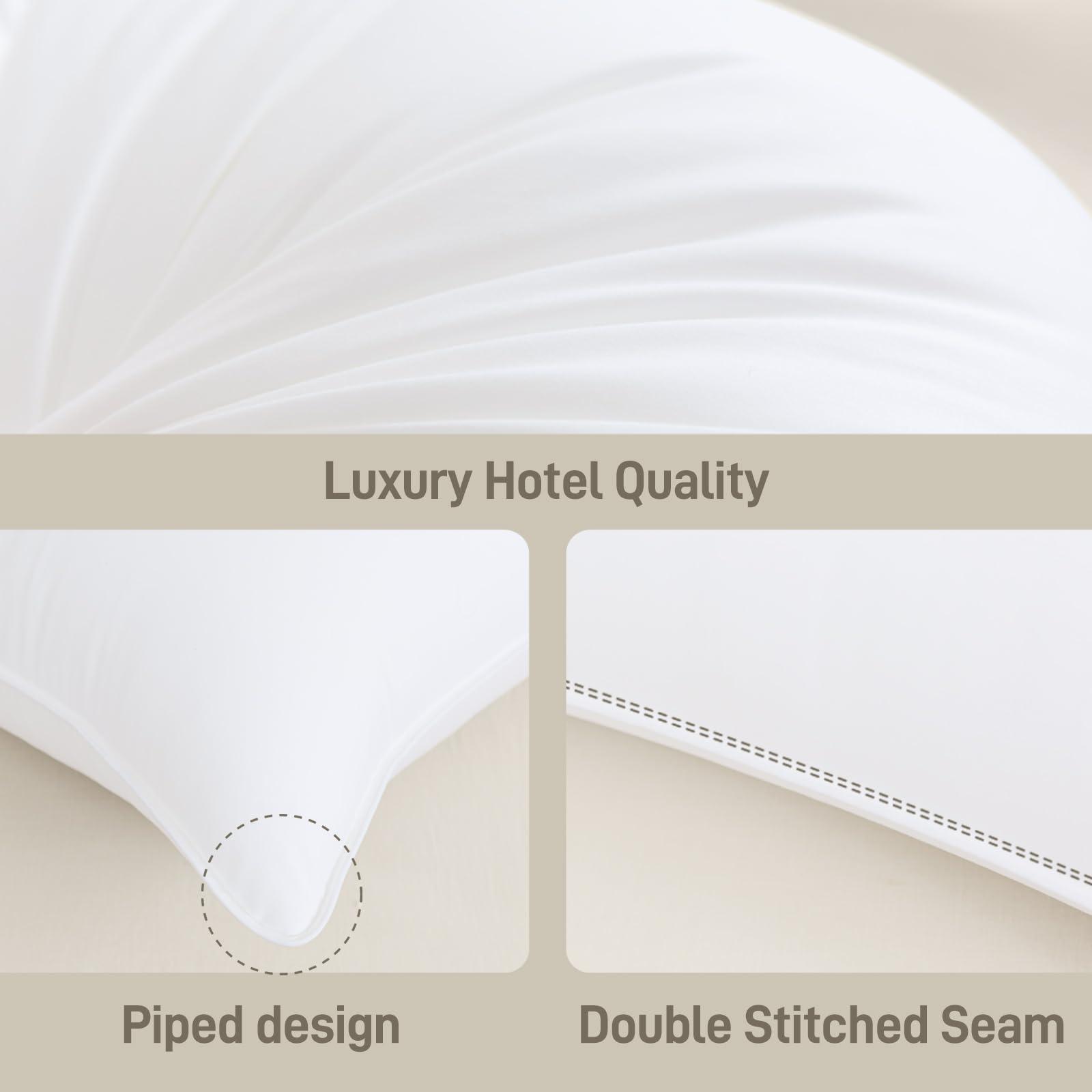 Hypoallergenic Viscose from Bamboo Soft Pillows with Down Alternative Filling, King Size set of 2, Moisture-Wicking, Luxury Hotel Quality, Ideal for Back And Stomach Sleeper, Oeko-Tex Certified - Image 6