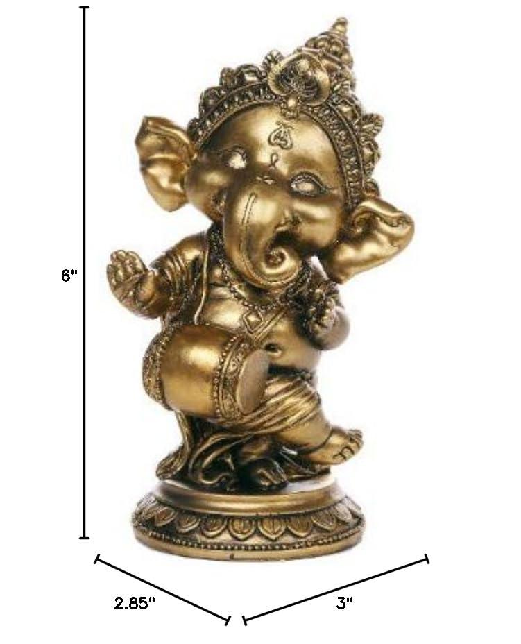 Pacific Giftware Ganesha The Hindu Elephant Deity Dancing Playing Instrument Ganesh Figurine Sculpture 6 Inch H - Image 2