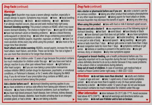 Sudafed PE Head Congestion + Pain Relief Caplets Ibuprofen Phenylephrine HCl, 20 Count (Pack of 2) - Image 3