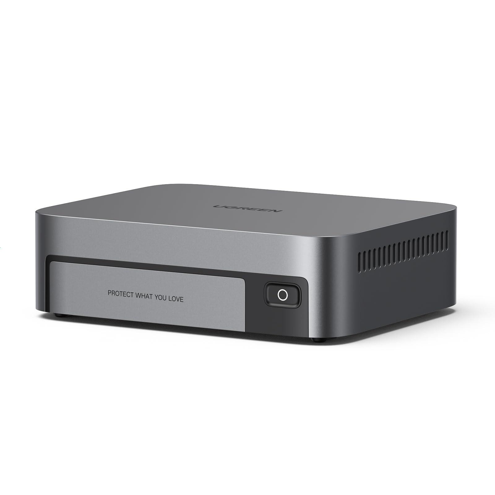 UGREEN NASync DXP480T Plus 4 Bay All-Flash SSD NAS, Intel i5 1235u 10-Core CPU, 8GB DDR5 RAM, 128G SSD, 10GbE Port, Wi-Fi 6, 4 * M.2 NVMe Slots, 8K HDMI, 2 * TBT4, Network Attached Storage (Diskless)