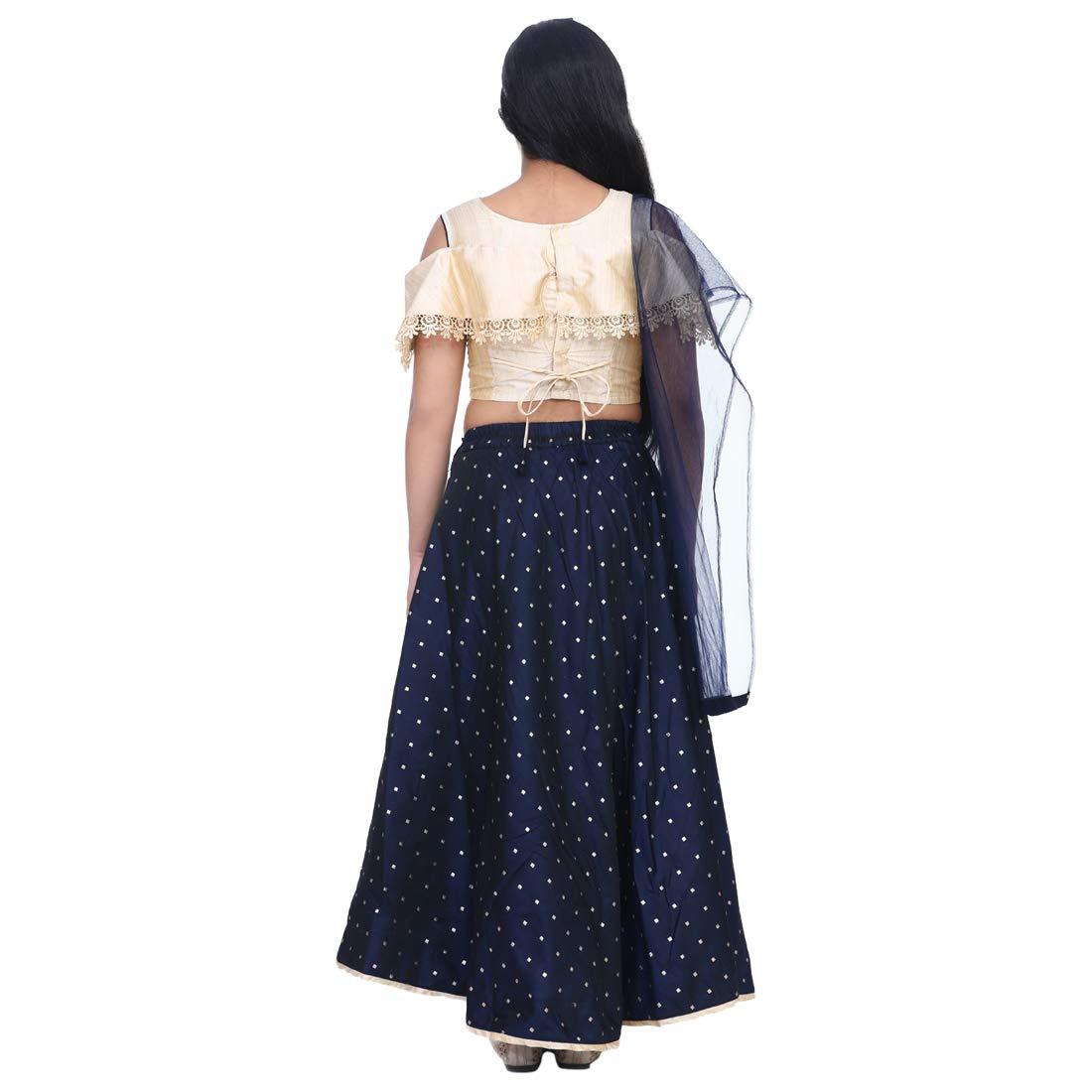 ADIVA Girls Indian Ethnic Wear Lehenga Choli for Kids - Image 4