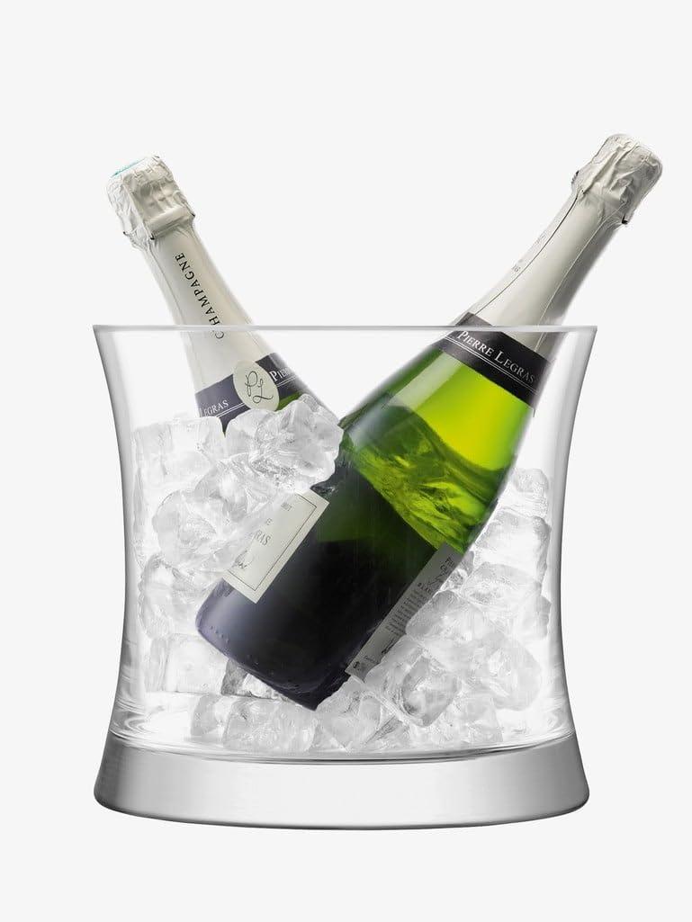 LSA International Moya Grand Champagne Serving Dual Ice Bucket and Flutes 6 oz, Set of 13, Luxury Elegant Curved Mouth Blown Glassware - Image 4