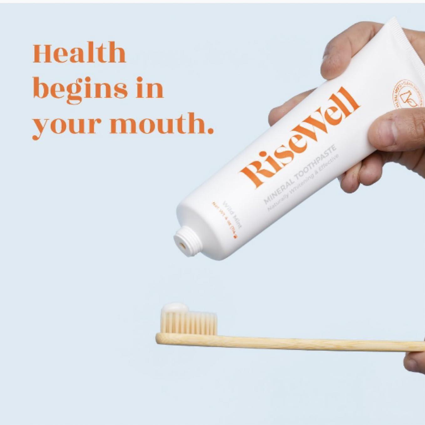RiseWell Mineral Toothpaste - All Natural Toothpaste with Hydroxyapatite - Made in The USA, No Added Fluoride, SLS-Free - for a Stronger and Healthier Teeth, Wild Mint, 4 Oz - Image 7