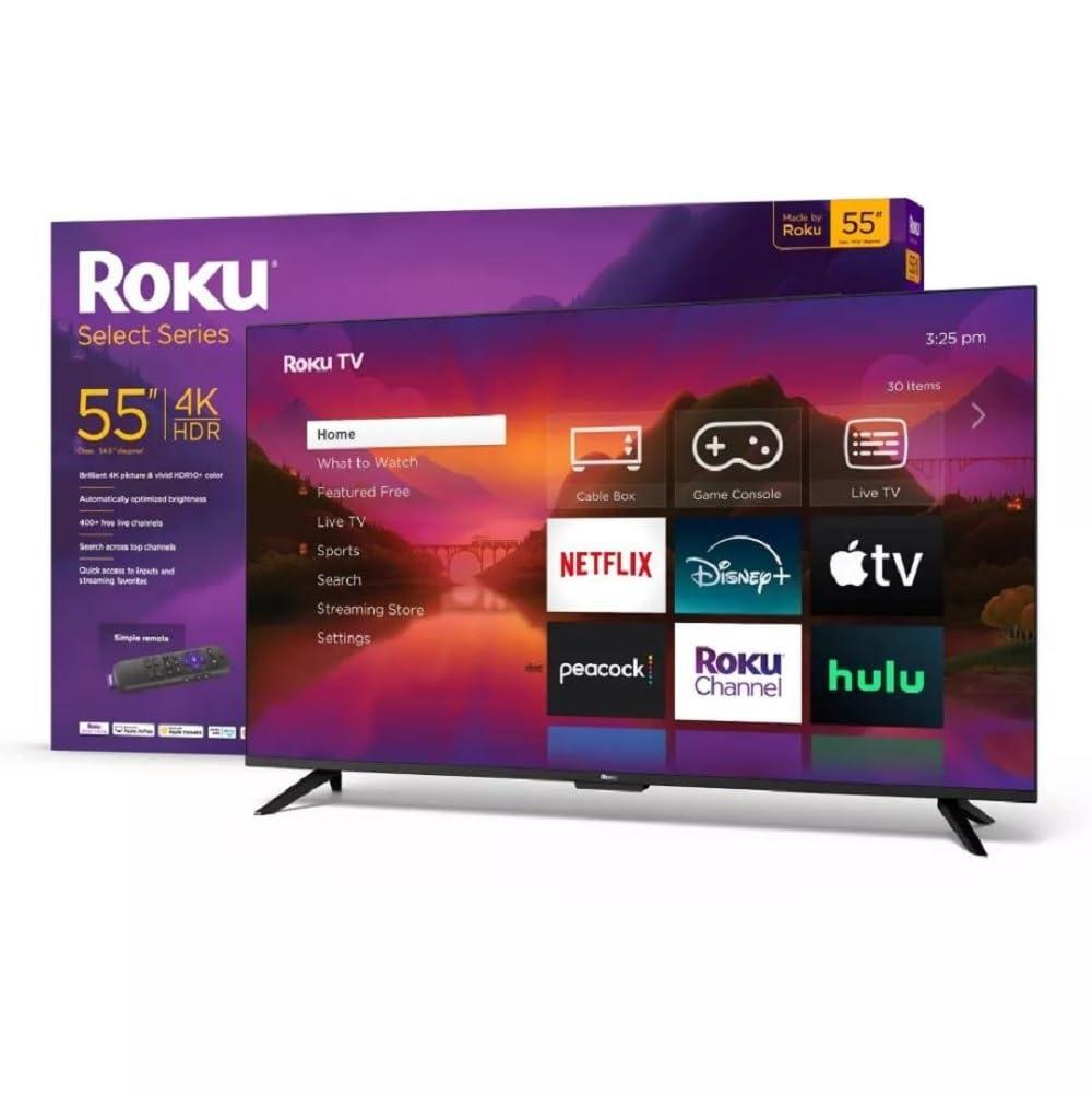 Roku 50" Select 4K LED Smart TV with Streaming Capability, TV Apps, Wi-Fi, Voice control Remote - 50R4A4 (Renewed) - Image 4