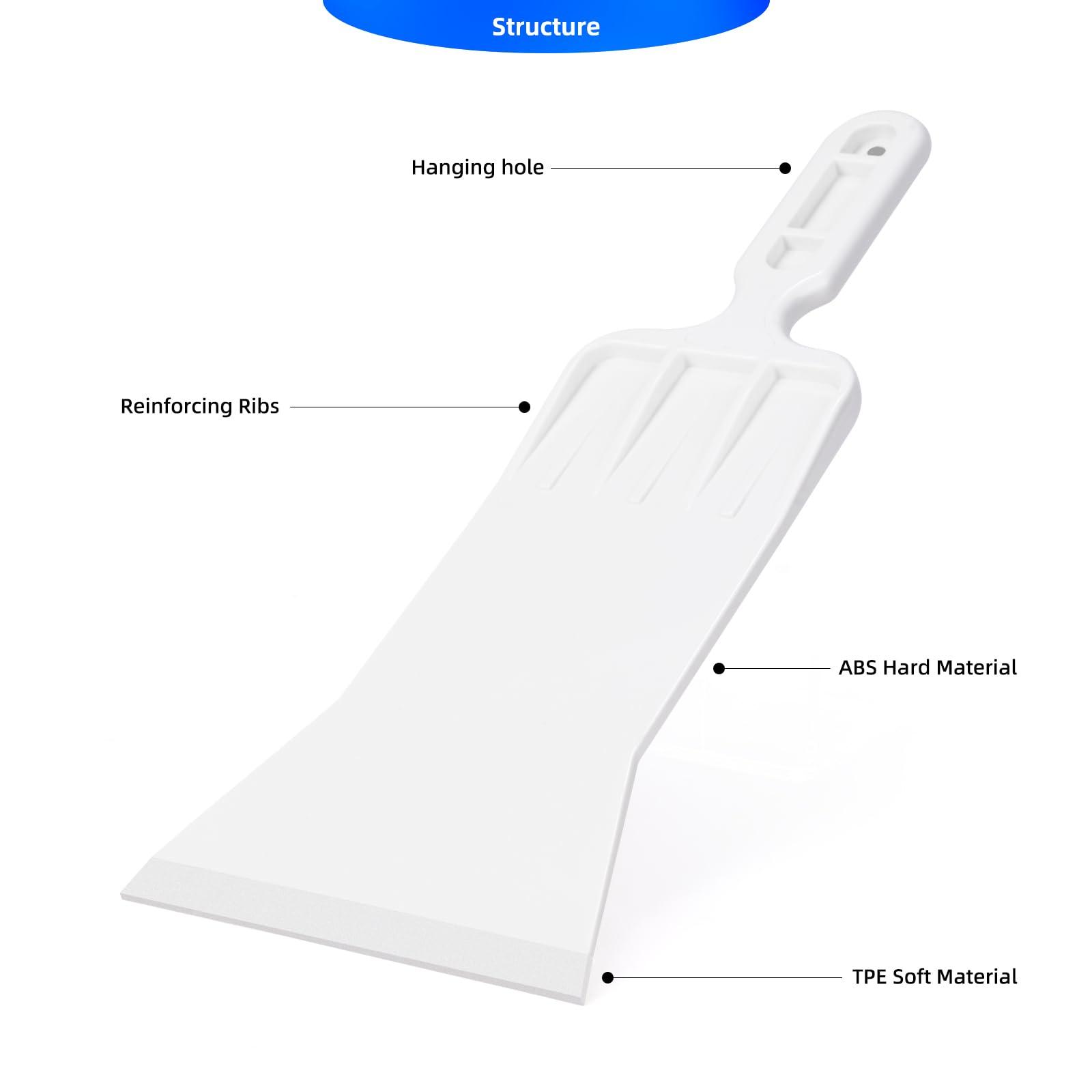 EHDIS Bulldozer Squeegee Flat Glass Window Film Bulldozer Tint Tools Car Front Windows Rear Glass Windshield Snow Frost Ice Removal Tool for Cars Trucks Window - Image 3
