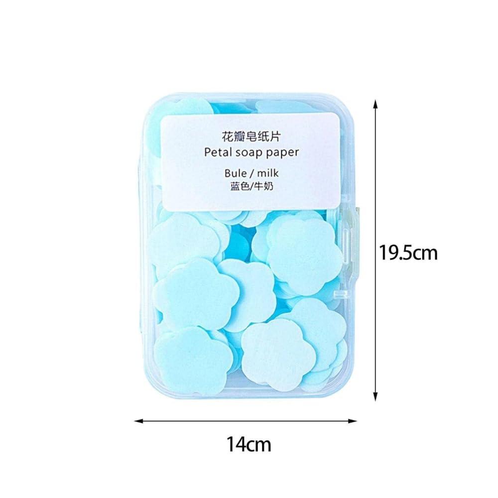 Zenarao Paper Soap, 4 Different Scented Mini Fresh Portable Disposable Petal Hand Wash Sheets, Dissolvable Hand Bath Soap, Suitable for Outdoor, Travel, Camping, 4 Boxes (Approx 400 Sheets) - Image 2