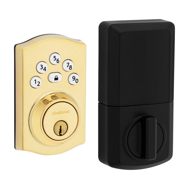 Kwikset 9240TRL-L03 Traditional Powerbolt Electronic SmartCode Deadbolt with RCAL Latch and RCS Strike Lifetime Brass Finish - Image 9