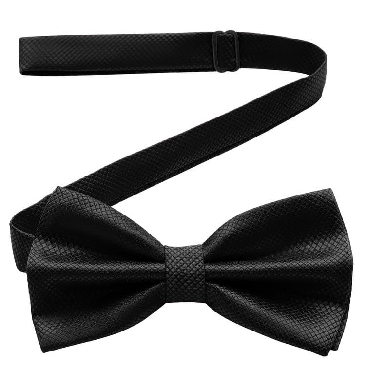 MAGE MALE Men’s Classic Solid Pre-tied Bow Tie for Wedding,Formal Tuxedo Adjustable Neck Bowtie