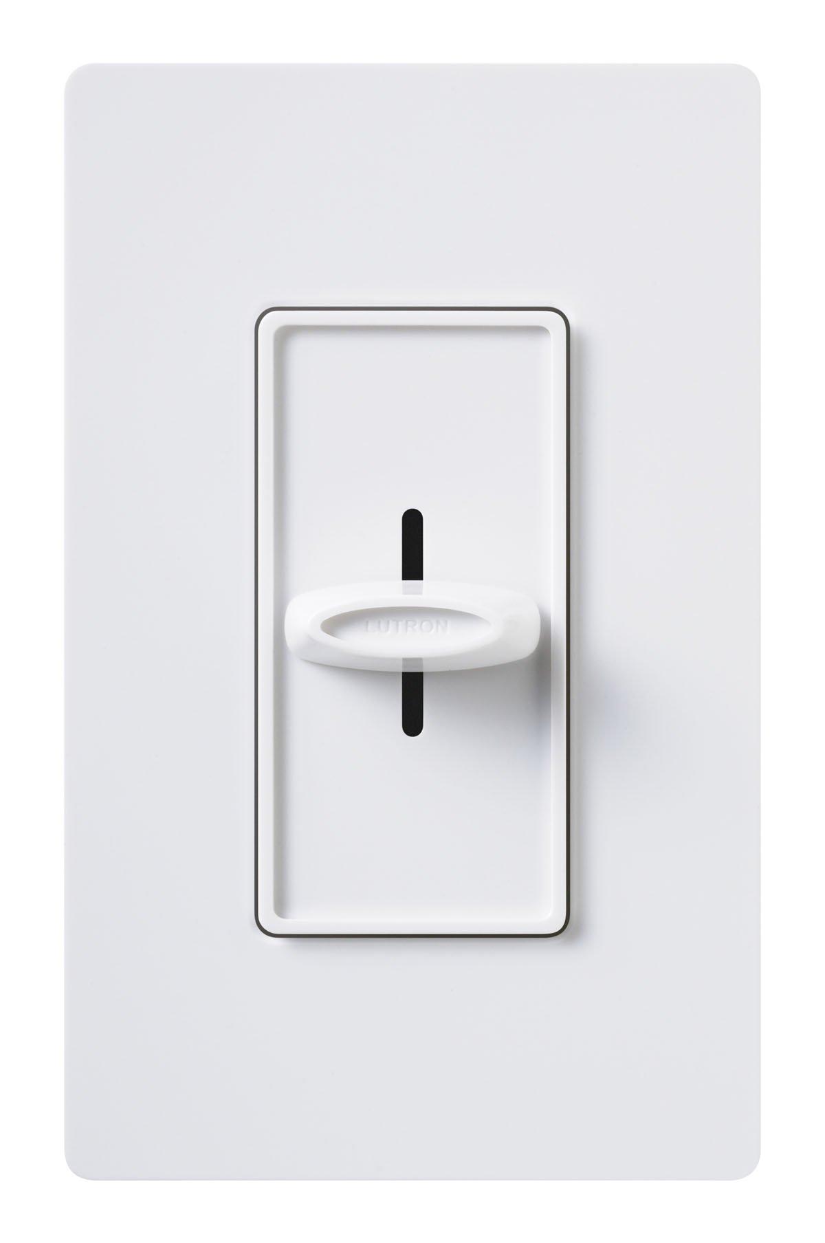Lutron Skylark Slide-to-Off Dimmer, 1000-Watt Incandescent, Single-Pole, S-1000-WH, White - Image 2