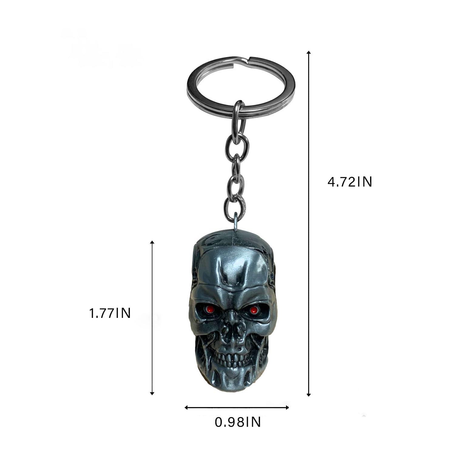DTSFHTDAL 2PCS Keychain the Terminator Skull Metal Keychain Skeleton Key Chain Car Keychain Terminator Keychain Unisex - Image 2
