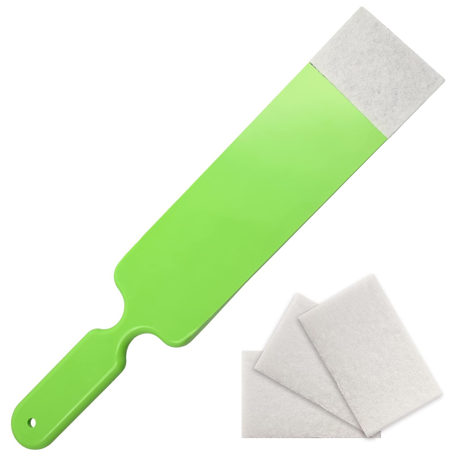 NEWISHTOOL Long Reach Auto Bulldozer Squeegee, Mini Paddle Scrubber for Window Tint Film Installing and Vehicle Windshield/Rear Window Glass Cleaning, 1 PC Bulldozer Tint Tool and 3 PCS Scrub Pads - Image 3