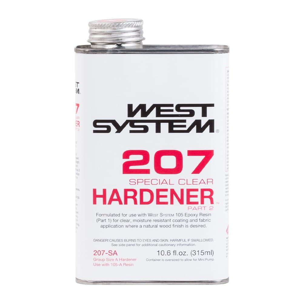 WEST SYSTEM 105A Epoxy Resin (32 fl oz) Bundle with 207SA Special Clear Epoxy Hardener (10.6 fl oz) and 300 Mini Pumps Epoxy Metering 3-Pack Pump Set (3 Items) - Image 3