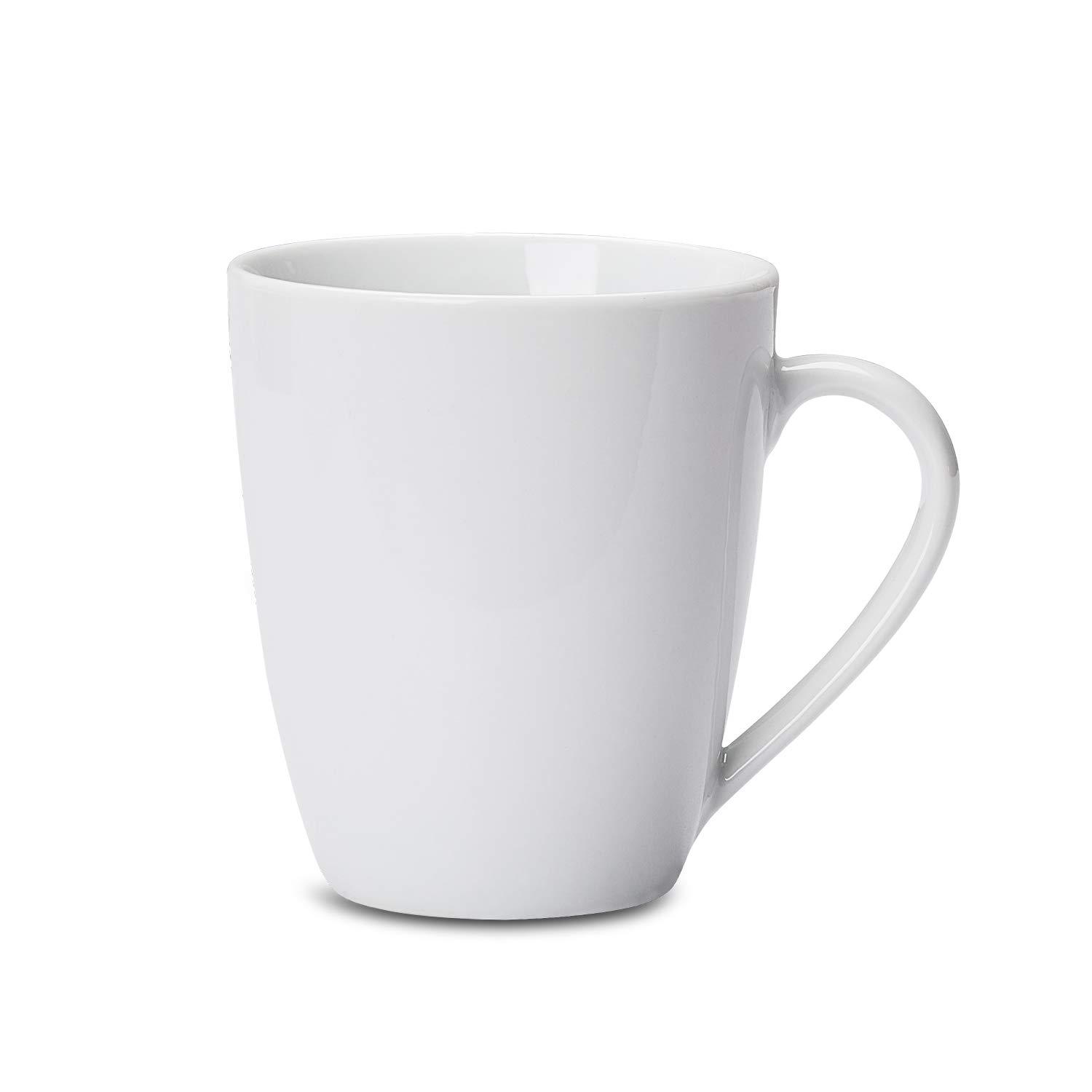 Amazon Basics Porcelain, 12 oz Coffee Mug Set, 12 Count, White (Previously AmazonCommercial brand) - Image 2