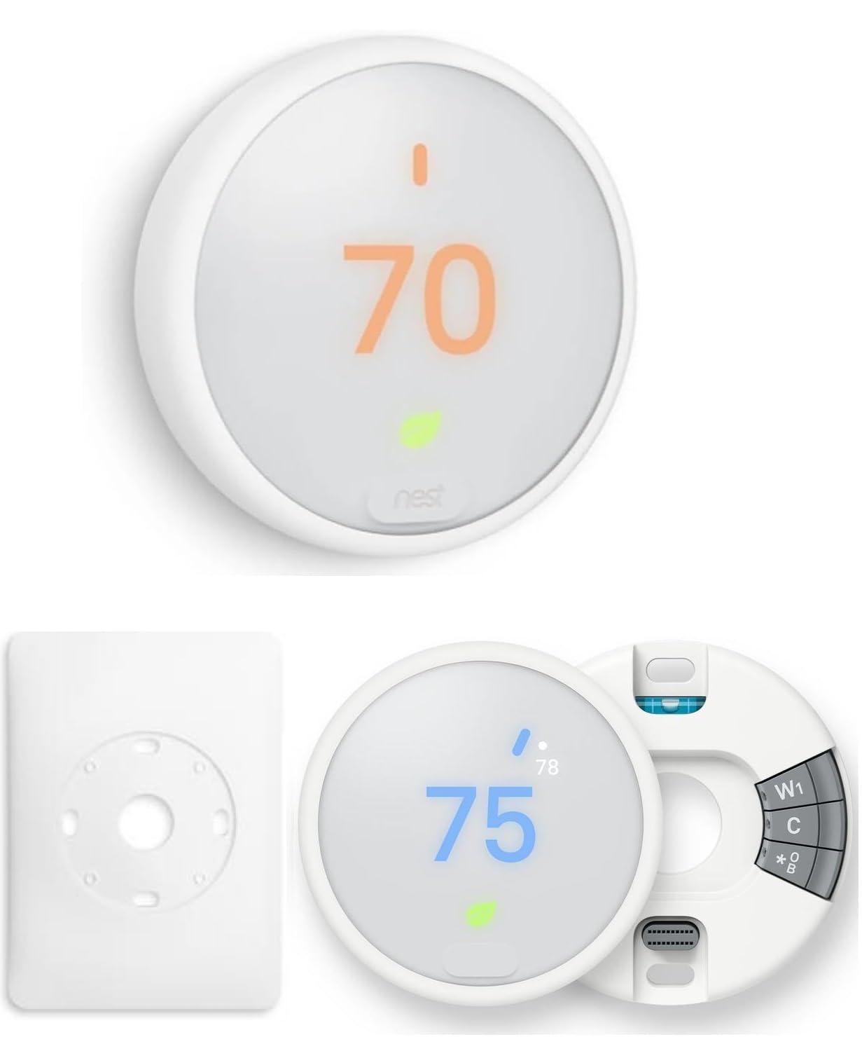 Google Nest Thermostat - Programmable Smart Learning Thermostat with Easy Installation and Trim Kit Bundle, White - Image 5
