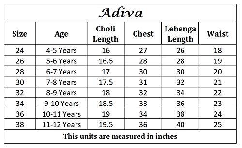 ADIVA Girls Indian Ethnic Wear Lehenga Choli for Kids - Image 8