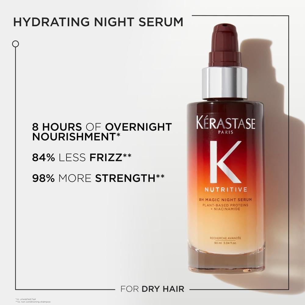 Kerastase Nutritive 8HR Magic Night Hair Serum - Overnight Beauty Sleep Nourishing Serum, Deeply Conditions, Reduces Tangles & Prevents Frizz, For All Hair Types - Image 2
