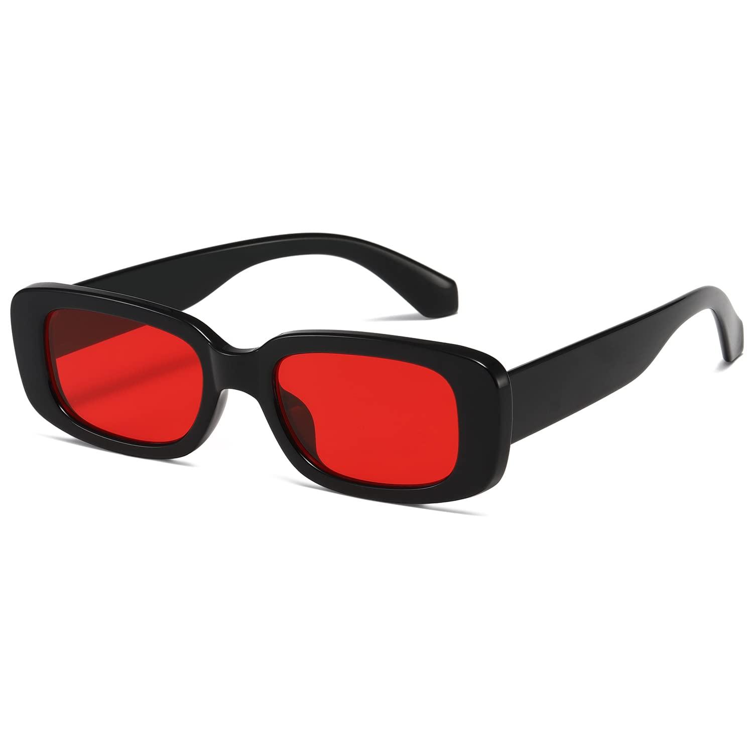 kimorn Rectangle Sunglasses for Women Men Trendy Retro Fashion Sun Glasses 90’s Vintage UV 400 Protection Square Frame K1200
