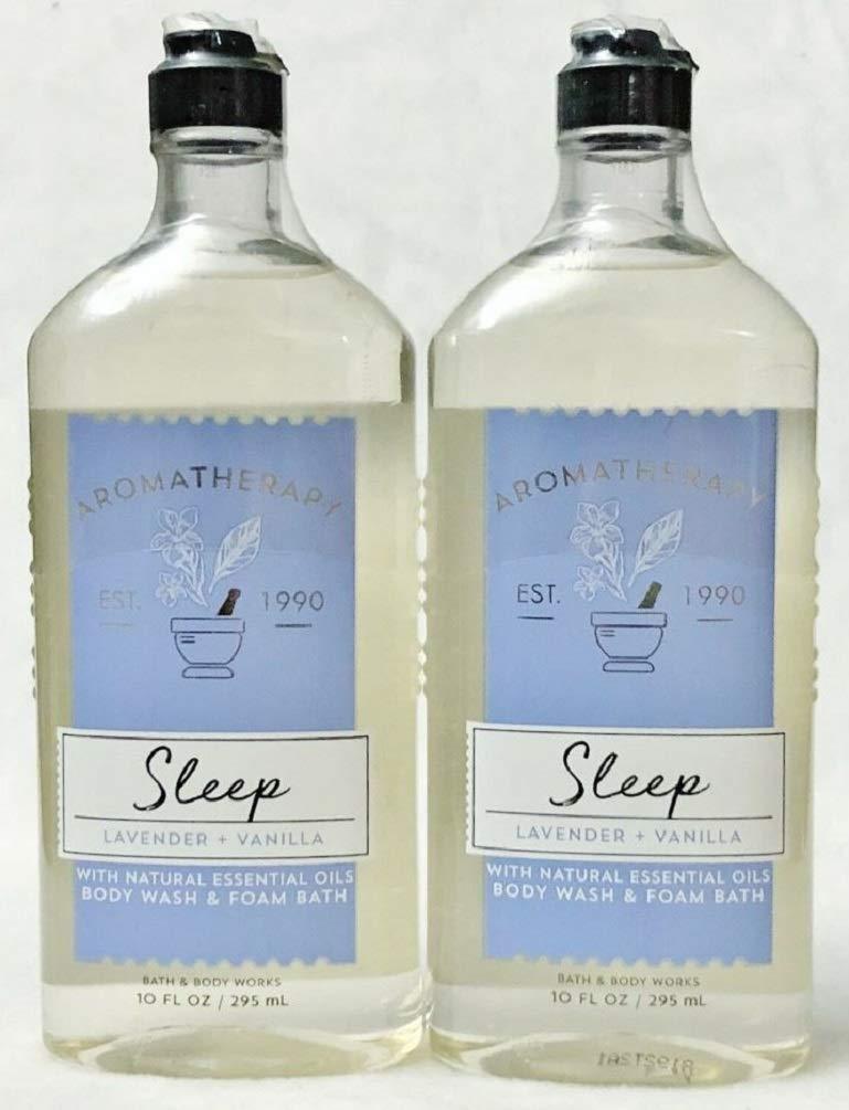 Bath & Body Works Aromatherapy SLEEP Lavender + Vanilla Body Wash & Foam Bath (2 Pack)