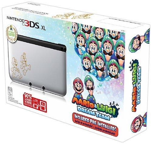 Nintendo 3DS XL Handheld System with Mario & Luigi Dream Team Limited Edition - Silver (Renewed)