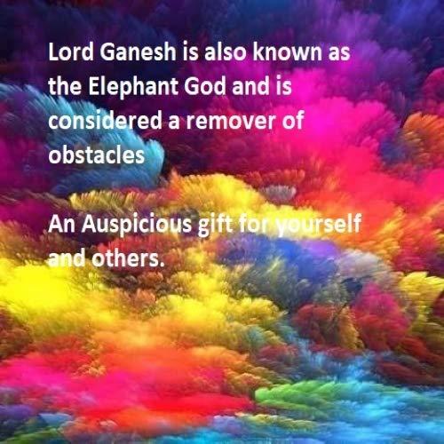 Lightahead® The Blessing. Lord RAJA Ganesh GANPATI Statue of Elephant Hindu GOD in Color & Gold Made from Marble Powder in India - Image 5